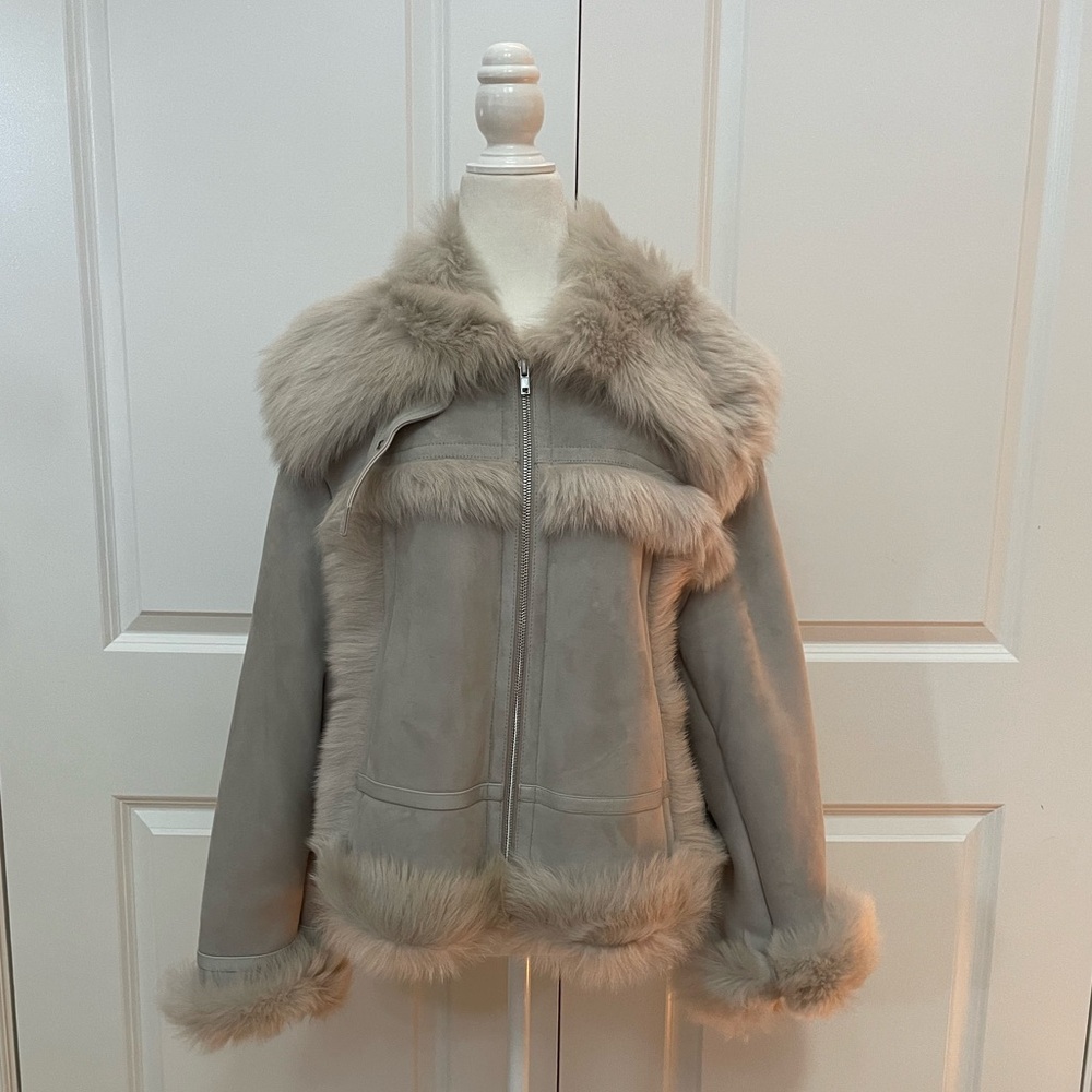 100% SHEARLING AVIATOR JACKET FROM HELMUT LANG - Picture 6 of 14